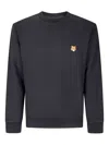 Maison Kitsuné Cotton Sweatshirt Featuring Fox Head Design In Blue