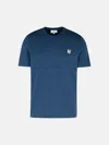 Maison Kitsuné 'fox Head' Navy Cotton T-shirt In Navy