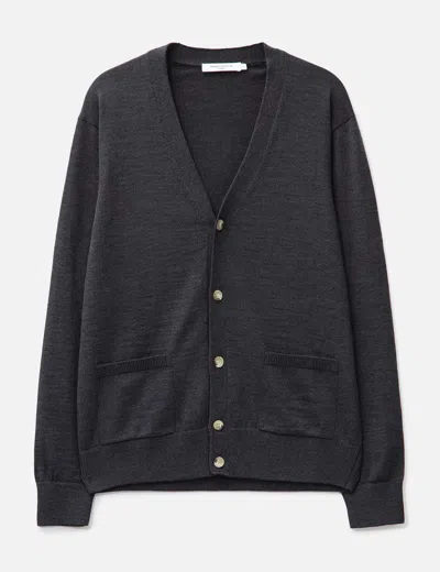 Maison Kitsuné Fox Head Patch Classic Cardigan In Black