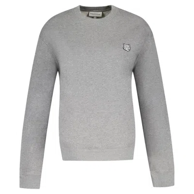 Maison Kitsuné Fox Head Patch Comfort Sweatshirt - Maison Kitsune - Cotton - Grey In Gray