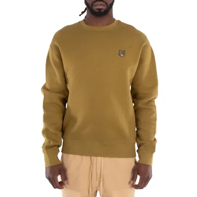 Maison Kitsuné Maison Kitsune Fox Head Patch Cotton Sweatshirt In Green