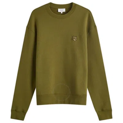 Maison Kitsuné Maison Kitsune Fox Head Patch Cotton Sweatshirt In Green