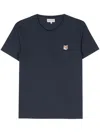 Maison Kitsuné Navy Fox Head Patch Regular T-shirt In Blue