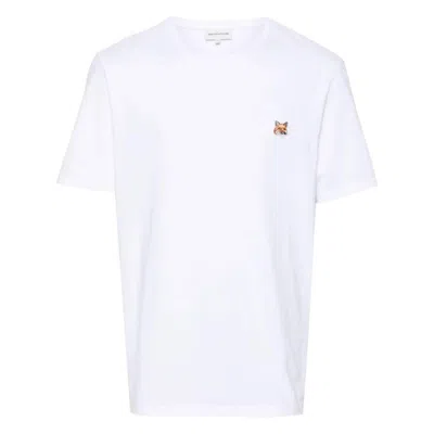 Maison Kitsuné Maison Kitsune Fox Head Patch Cotton T-shirt In White
