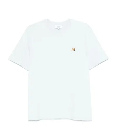Maison Kitsuné Fox Head-patch T-shirt In Blue