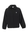 Maison Kitsuné Fox Head Patch Embroidered Windbreaker In Black