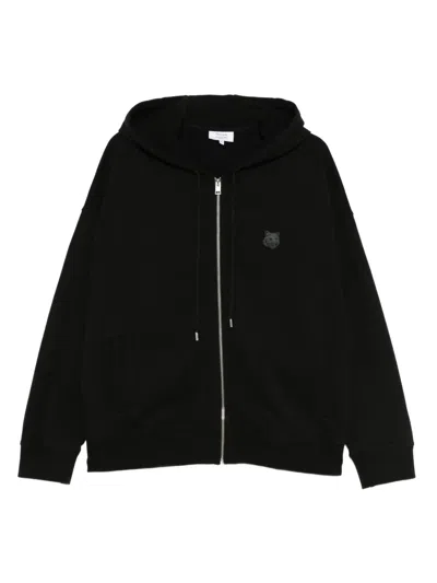 Maison Kitsuné Fox-head Patch Hoodie In Black