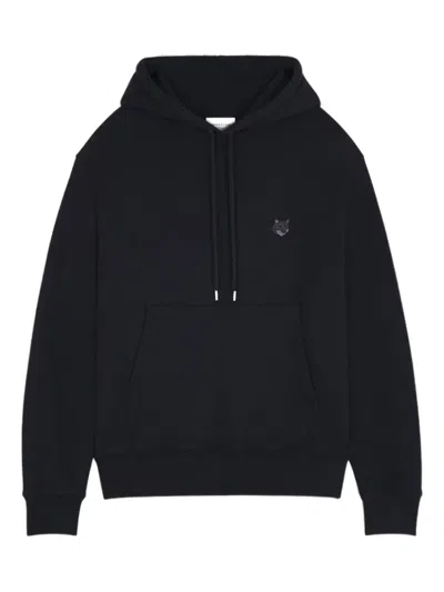 Maison Kitsuné Fox-head Patch Hoodie In Black