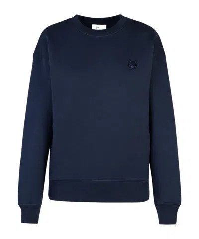 Maison Kitsuné Fox Head Patch Hoodie In Black