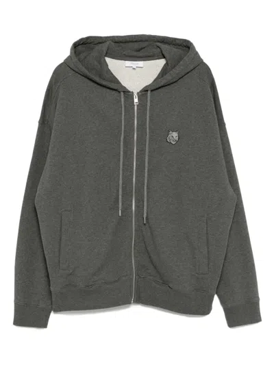 Maison Kitsuné Fox-head Patch Hoodie In Blue