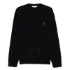 Maison Kitsuné Bold Fox Head Patch Regular Jumper In Lambswool In Blue