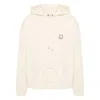 Maison Kitsuné Maison Kitsune Fox Head Patch Oversize Hoodie In Beige