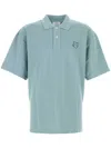 Maison Kitsuné Bold Fox Head-patch Polo Shirt In Blue