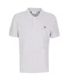 Maison Kitsuné Fox Head Patch Polo In Gray
