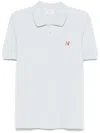 Maison Kitsuné Fox Head Patch Polo In Gray