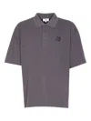 Maison Kitsuné Fox Head Patch Polo Shirt In Blue