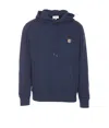 Maison Kitsuné Fox Head Patch Regular Hoodie Sweatshirt In Blue