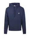Maison Kitsuné Fox Head Patch Regular Hoodie Sweatshirt In Blue