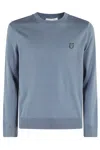 Maison Kitsuné Pullover Mit Bold Fox Head-patch In Blue
