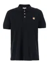 Maison Kitsuné Fox Head Patch Regular Polo In Black