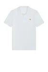 Maison Kitsuné Fox Head Patch Polo In Gray