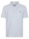 Maison Kitsuné Fox Head Patch Polo In Gray