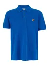 Maison Kitsuné Fox Head Patch Regular Polo In Blue