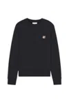 Maison Kitsuné Fox Head Patch Regular Sweatshirt In Black