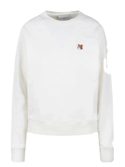 Maison Kitsuné Fox Head Patch Regular Sweatshirt In White
