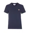 Maison Kitsuné Fox Head Patch Regular T-shirt In Blue