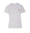 Maison Kitsuné Fox Head Patch Regular T-shirt In Grey