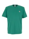 Maison Kitsuné Fox Head Patch Regular Tee Shirt In Green