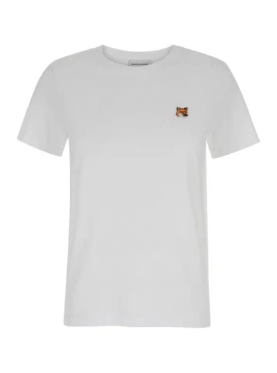 Maison Kitsuné Fox Head Patch Regular Tee Shirt In White