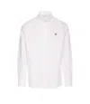 Maison Kitsuné Button Down Classic Shirt With Institutional Fox H Clothing In White