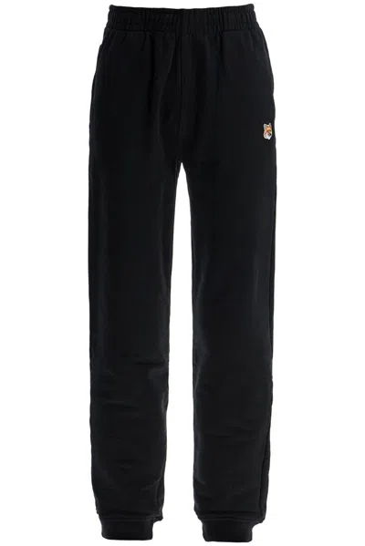 Maison Kitsuné Fox Head Patch Sweatpants In Black