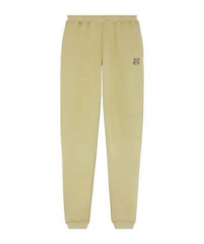 Maison Kitsuné Fox Head Patch Sweatpants In Nude
