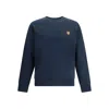 Maison Kitsuné Man Sweatshirt Slate Blue Size L Cotton