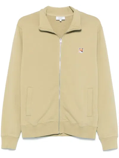 Maison Kitsuné Fox Head-patch Sweatshirt In Green