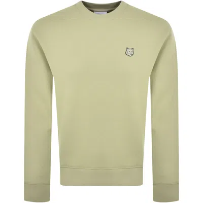 Maison Kitsuné Maison Kitsune Fox Head Patch Sweatshirt Green