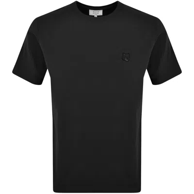 Maison Kitsuné Maison Kitsune Fox Head Patch T Shirt Black