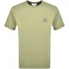 Maison Kitsuné Maison Kitsune Fox Head Patch T Shirt Green In Green
