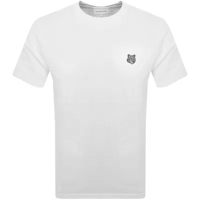 Maison Kitsuné Maison Kitsune Fox Head Patch T Shirt White