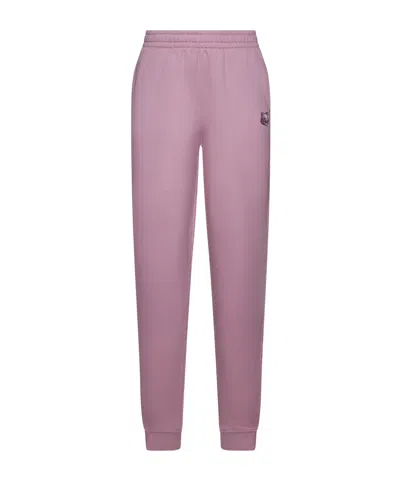Maison Kitsuné Fox Head Patch Track Pants In Pink