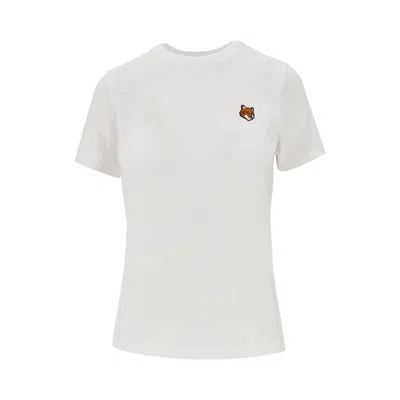 Maison Kitsuné Fox Head-patch T-shirt In White