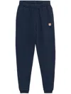 Maison Kitsuné Fox-head-patched Track Pants In Blue