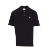 Maison Kitsuné Polo Shirt With Short Sleeves And Collar In Black