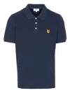 Maison Kitsuné Regular Fit Polo Shirt With Short Sleeves In Blue