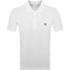 Maison Kitsuné Maison Kitsune Fox Head Polo T Shirt White