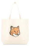 Maison Kitsuné White Fox Head Canvas Tote Bag