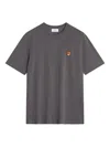 Maison Kitsuné Fox Head Regular Fit Cotton T-shirt In Gray